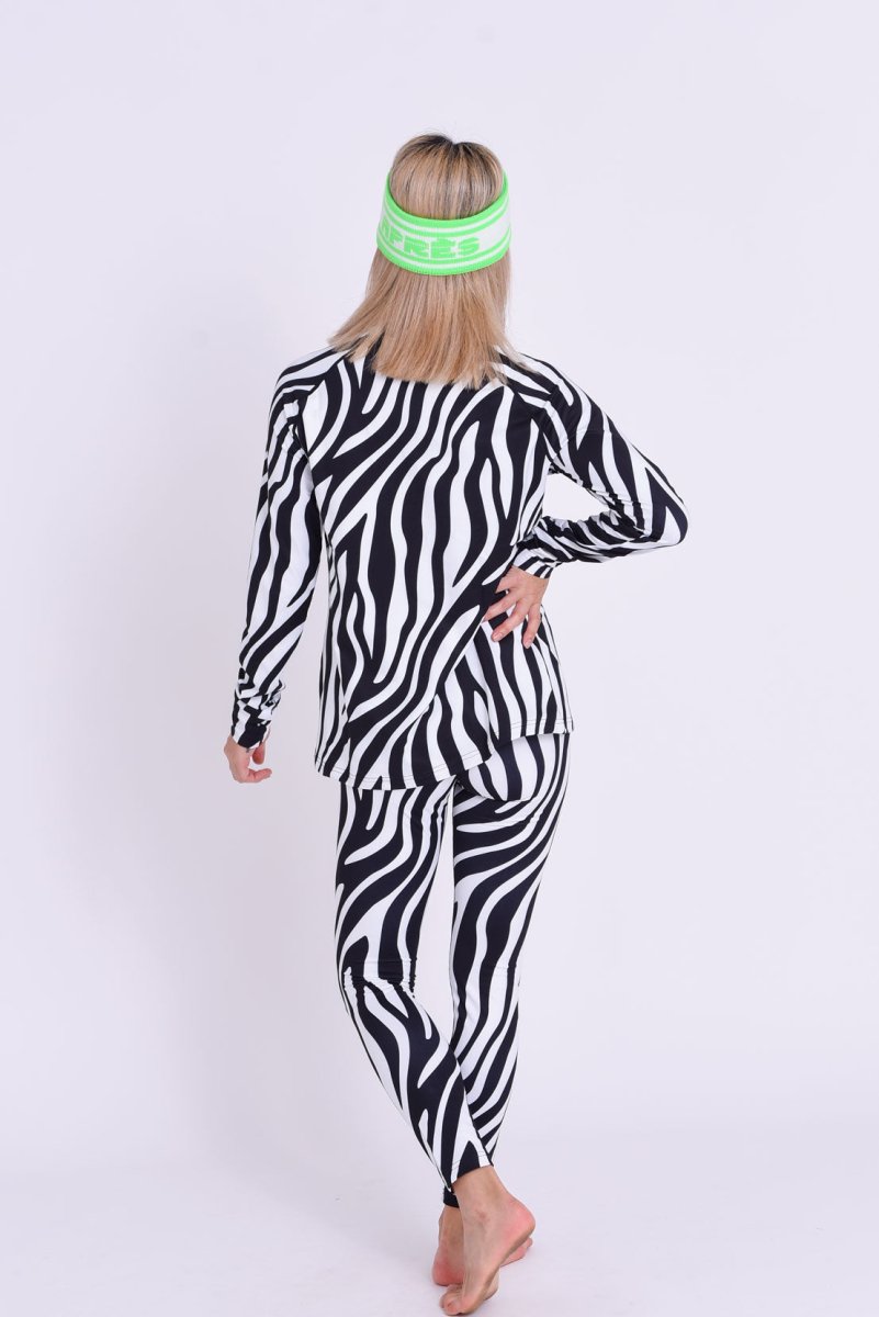 Baselayer Leggings - Hotel California Zebra Print Women's - OOSC Clothing - USA