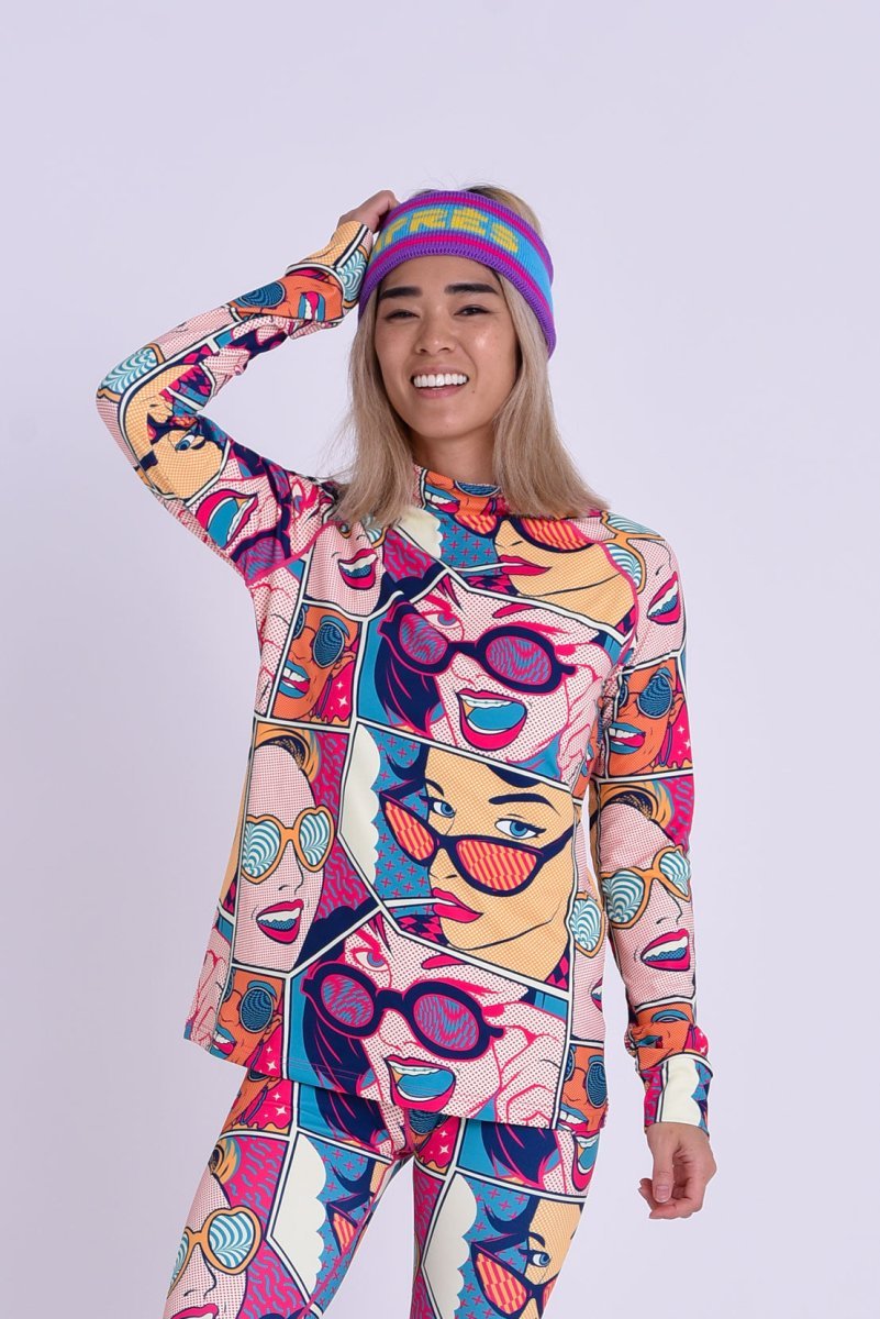 Baselayer Top - Comic Book Candy Women's - OOSC Clothing - USA