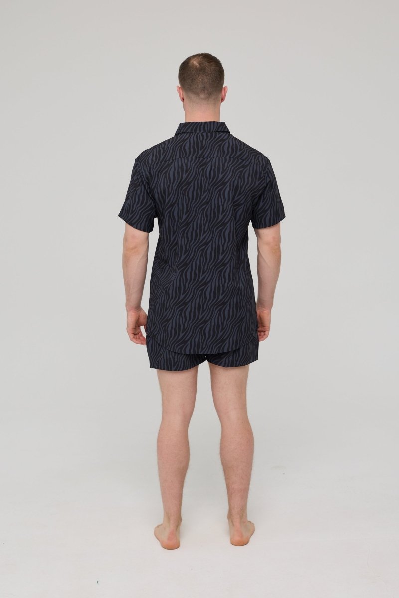 Black Tiger Men's Short Sleeve Shirt - OOSC Clothing - USA