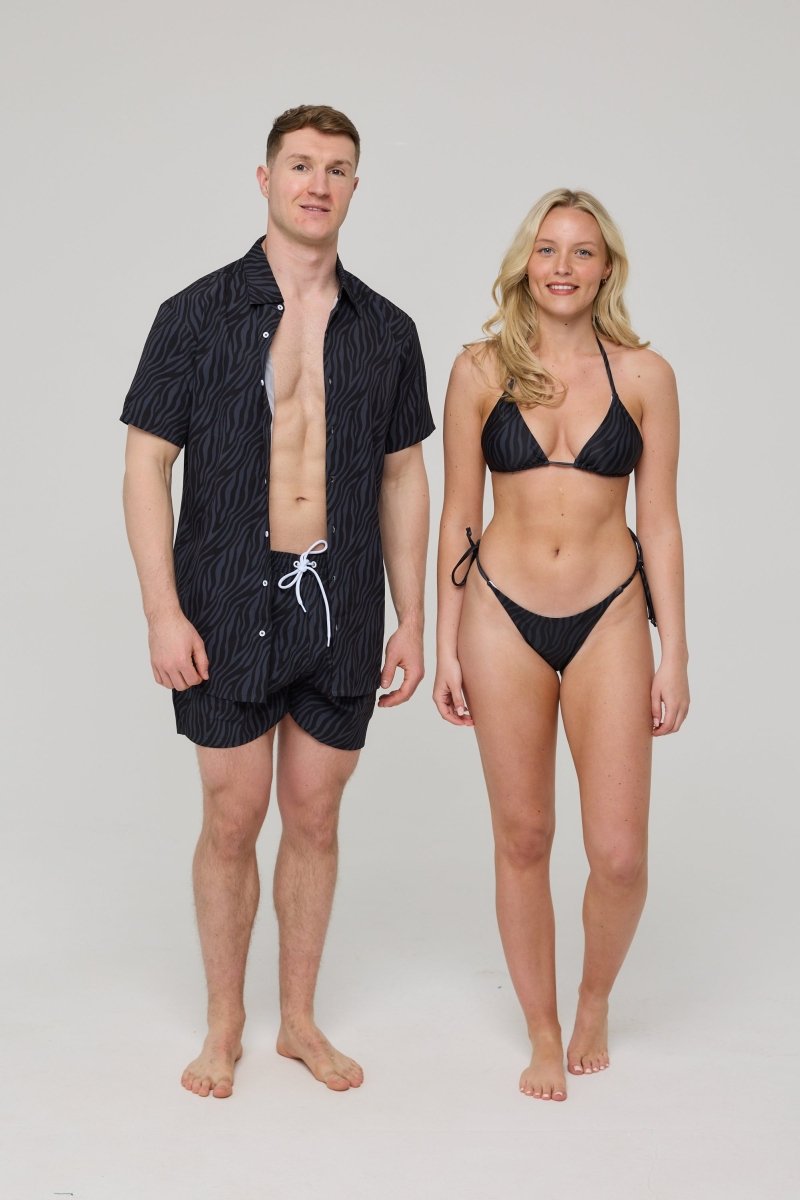 Black Tiger Men's Swim Shorts - OOSC Clothing - USA