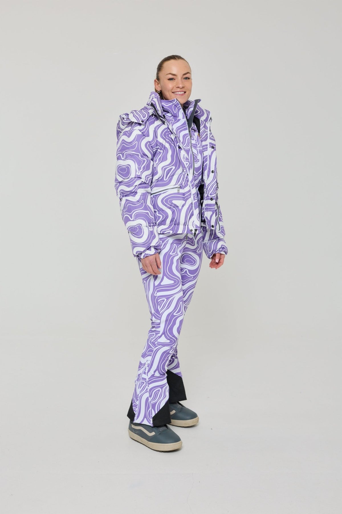 Chic Puffer Jacket - Amethyst Wave - OOSC Clothing - USA