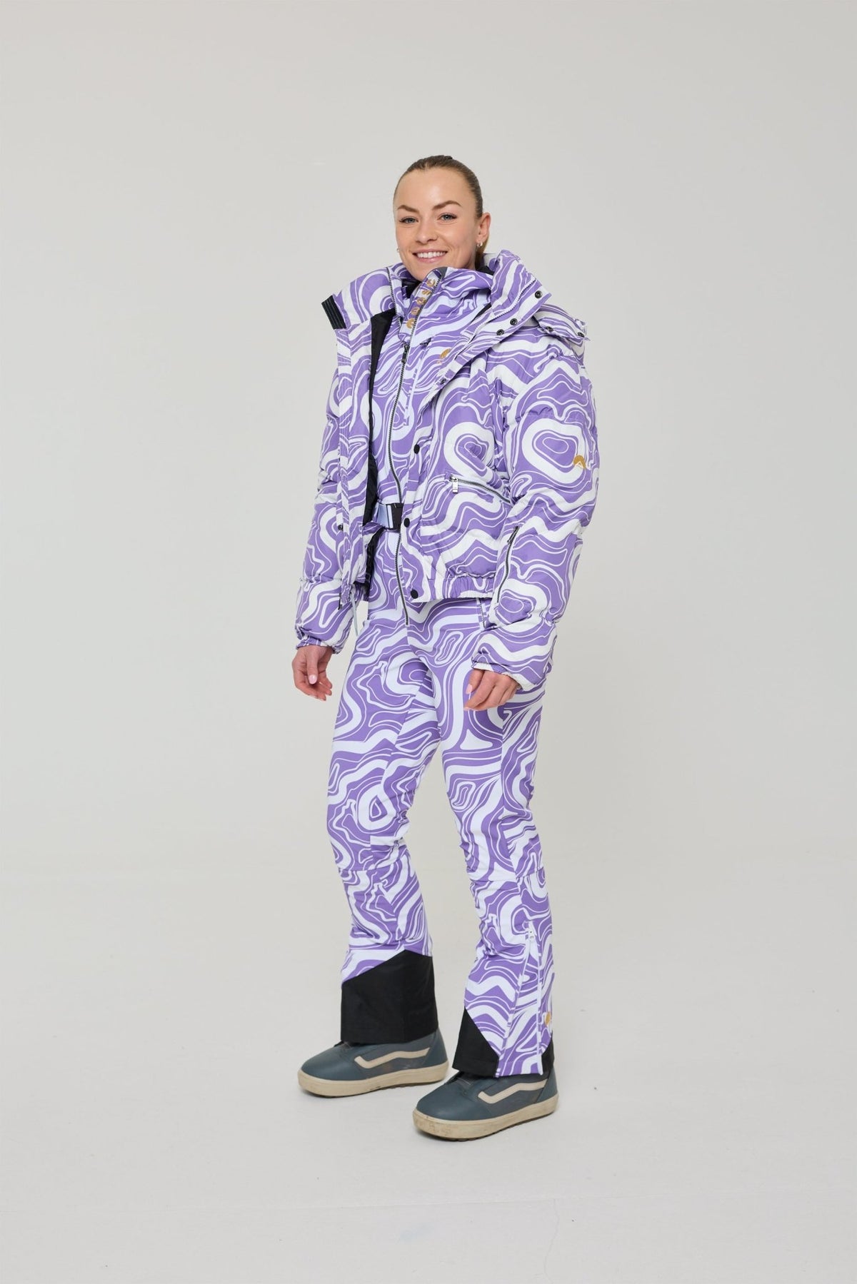 Chic Puffer Jacket - Amethyst Wave - OOSC Clothing - USA