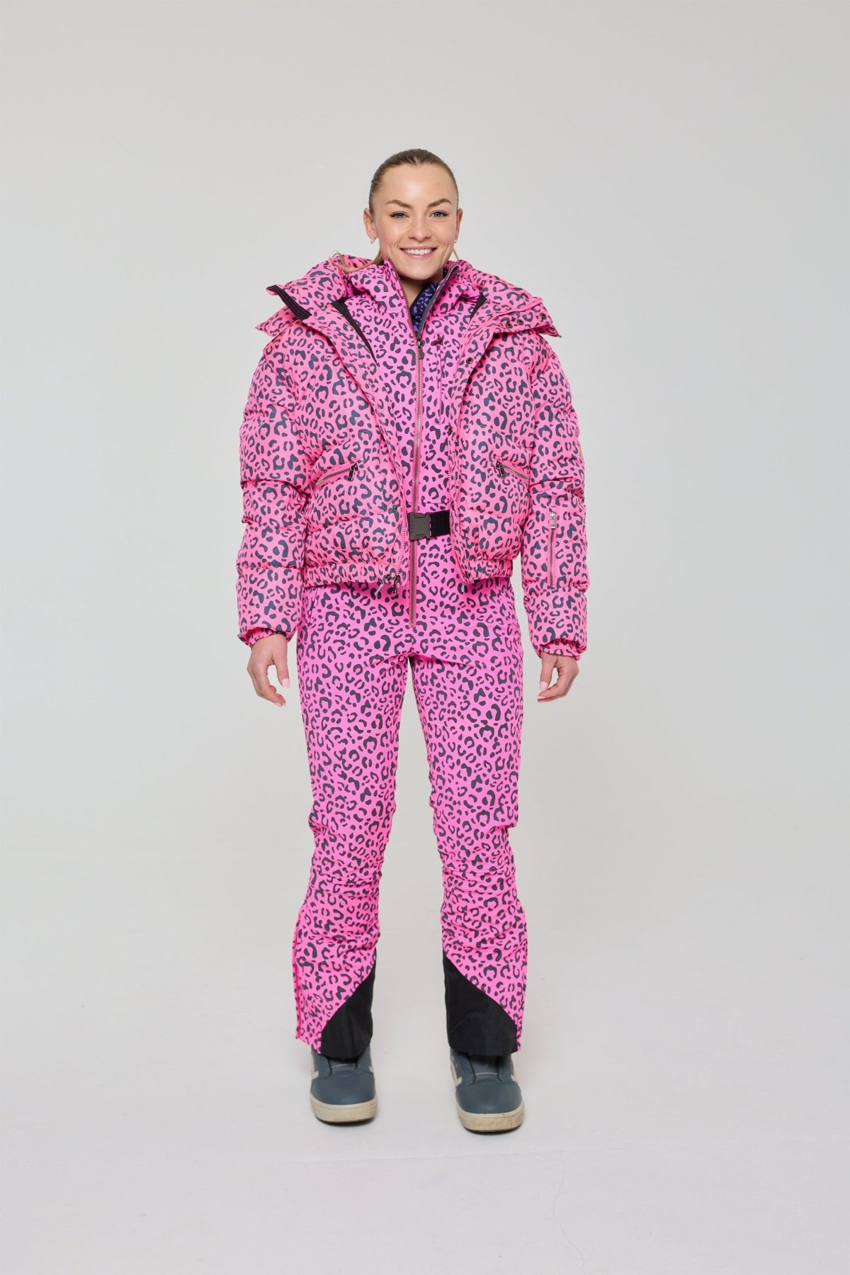 Chic Puffer Jacket - Rosé Leopard - OOSC Clothing - USA