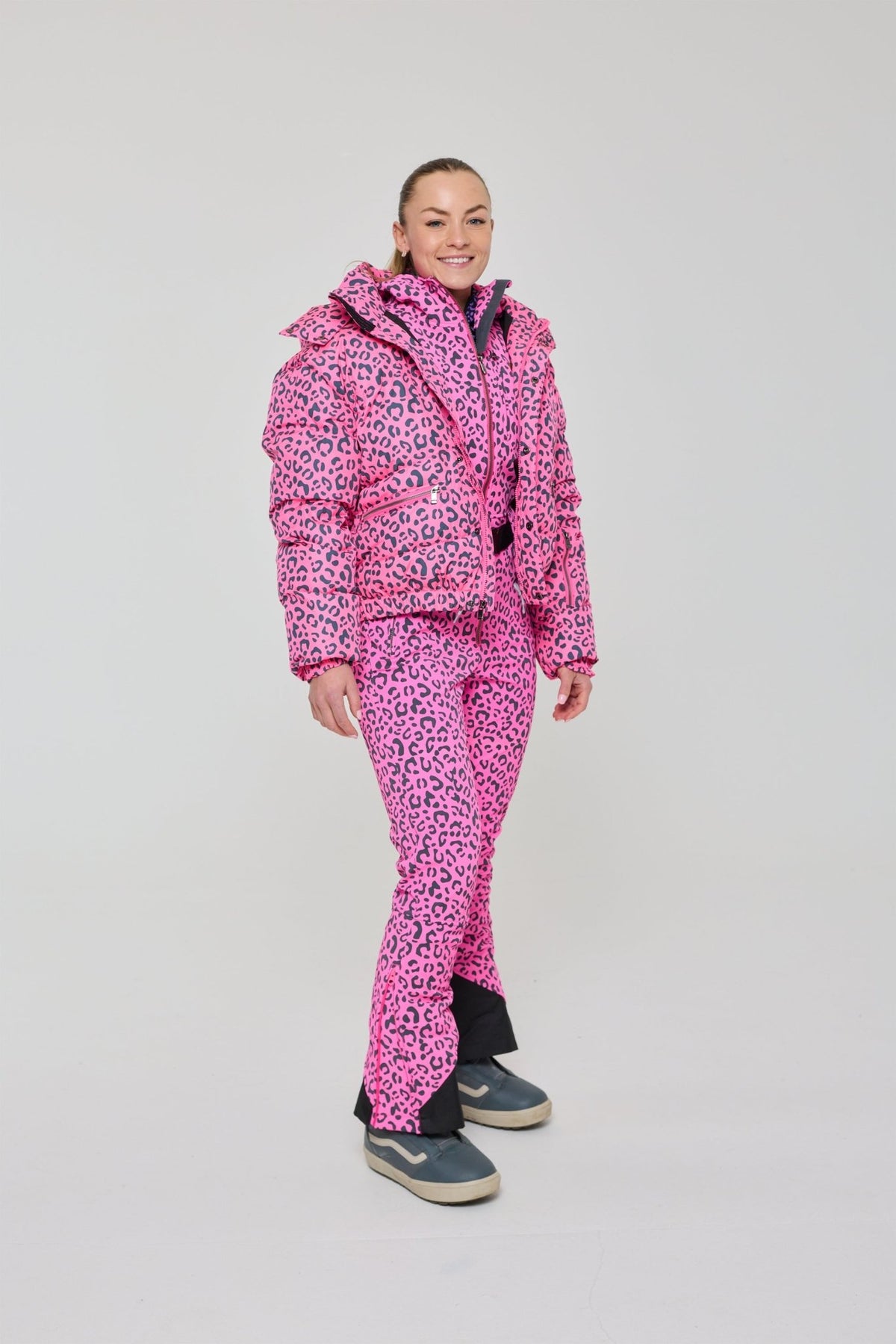 Chic Puffer Jacket - Rosé Leopard - OOSC Clothing - USA