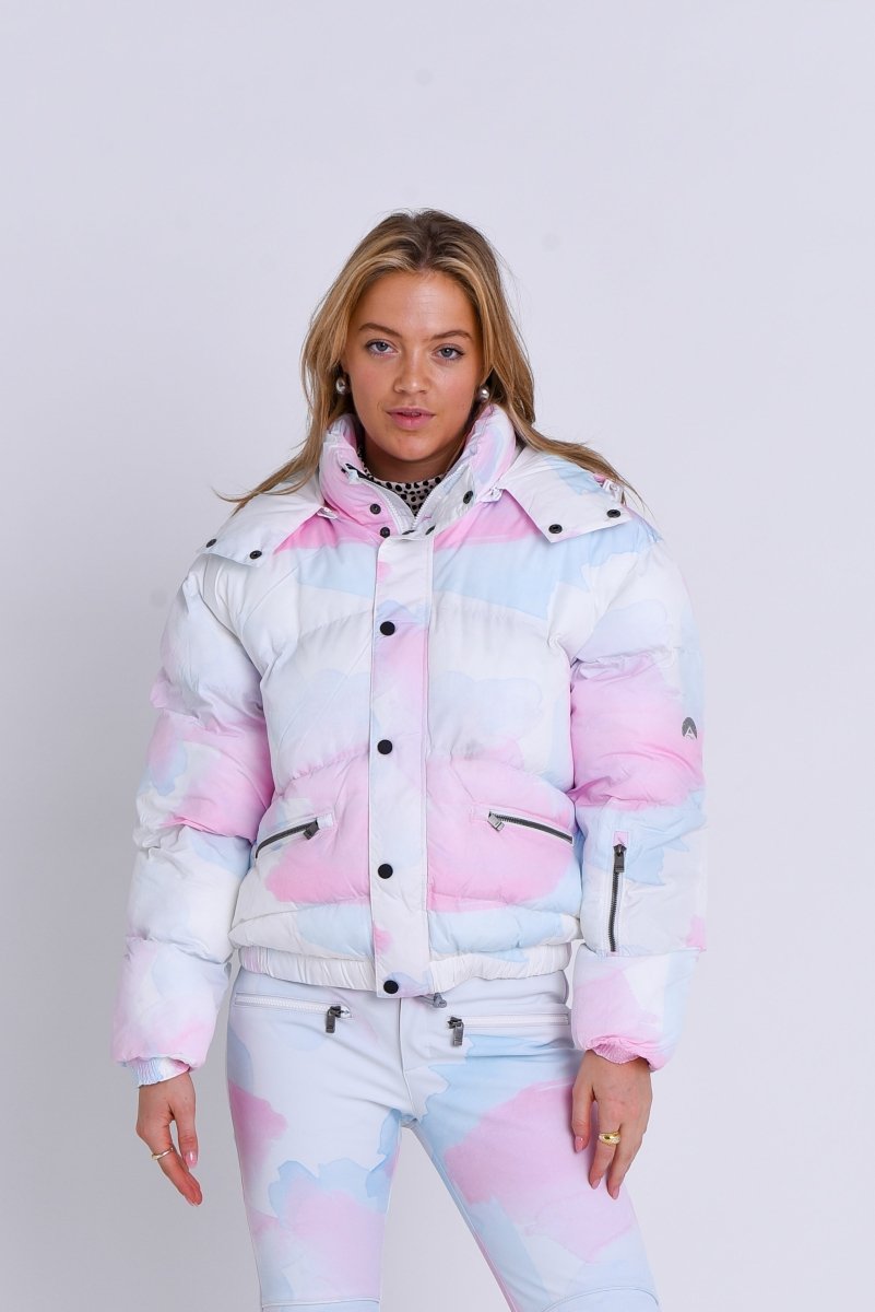 Chic Puffer Jacket - Watercolour - OOSC Clothing
