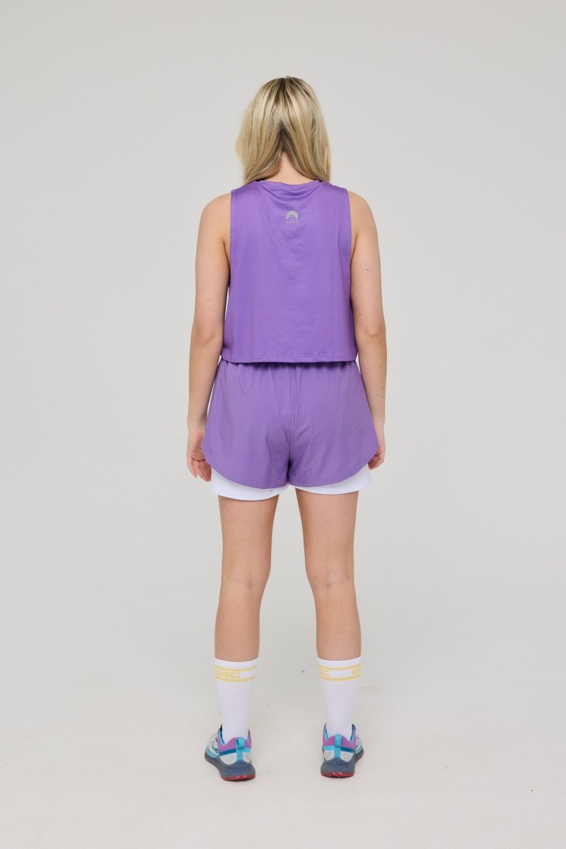 Elite 2 in 1 Running Shorts - Purple - OOSC Clothing - USA