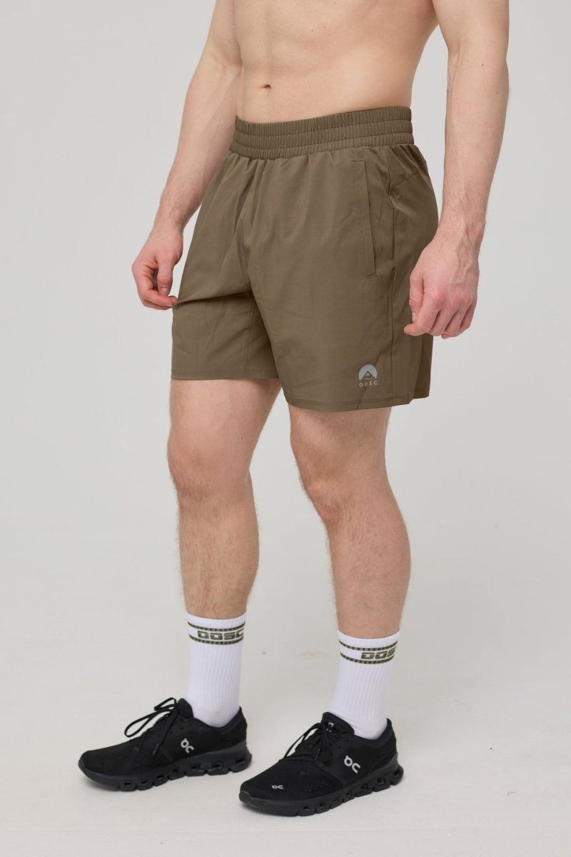 Elite Activewear Shorts - Khaki - OOSC Clothing - USA
