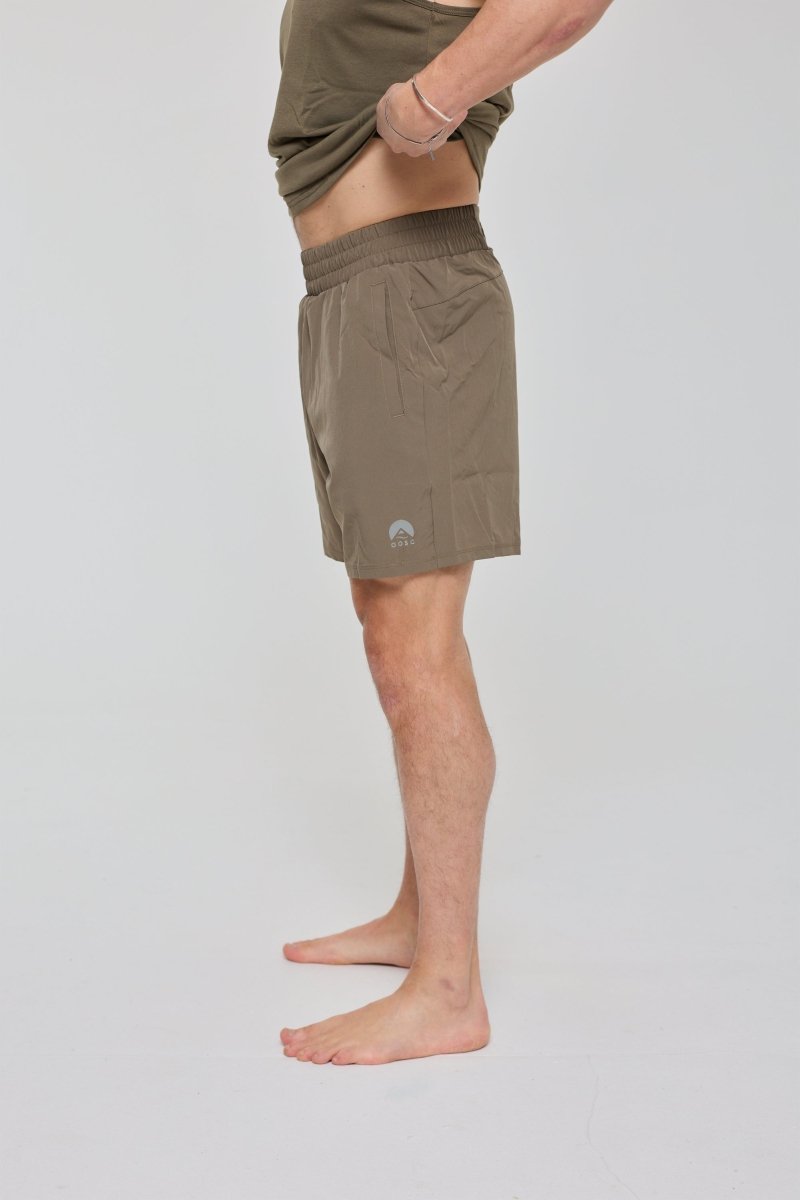Elite Activewear Shorts - Khaki - OOSC Clothing - USA