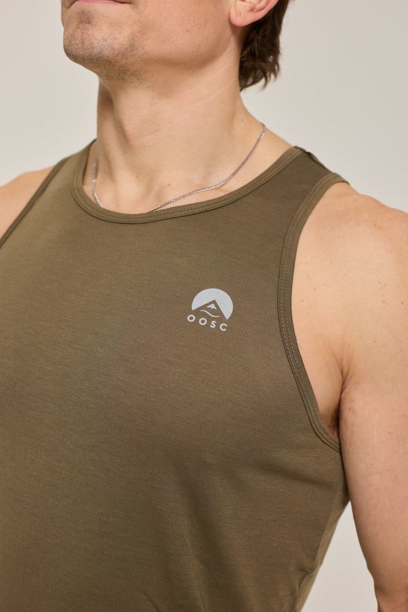 Elite Activewear Tank Khaki - Men's - OOSC Clothing - USA