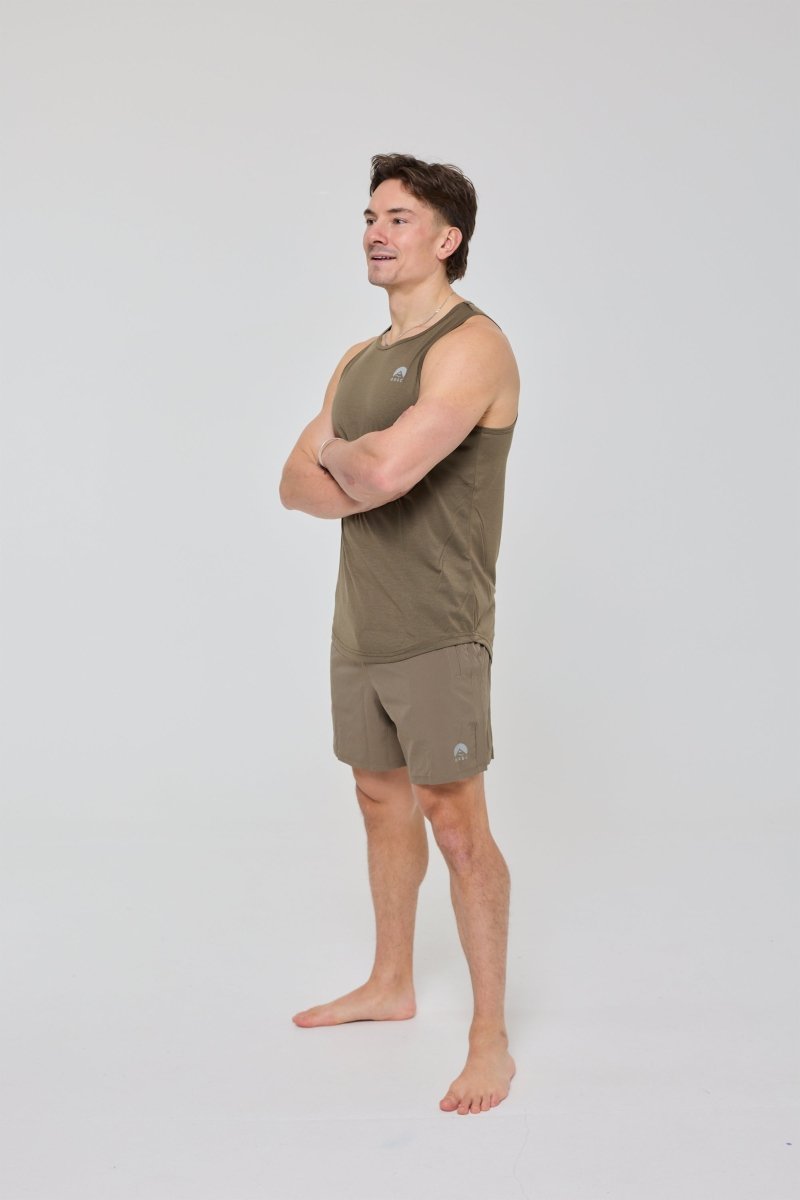 Elite Activewear Tank Khaki - Men's - OOSC Clothing - USA