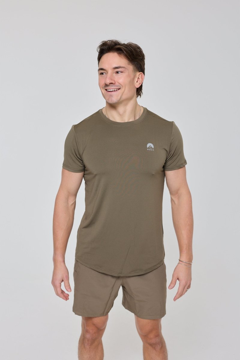 Elite Gym T-Shirt Khaki - Men's - OOSC Clothing - USA
