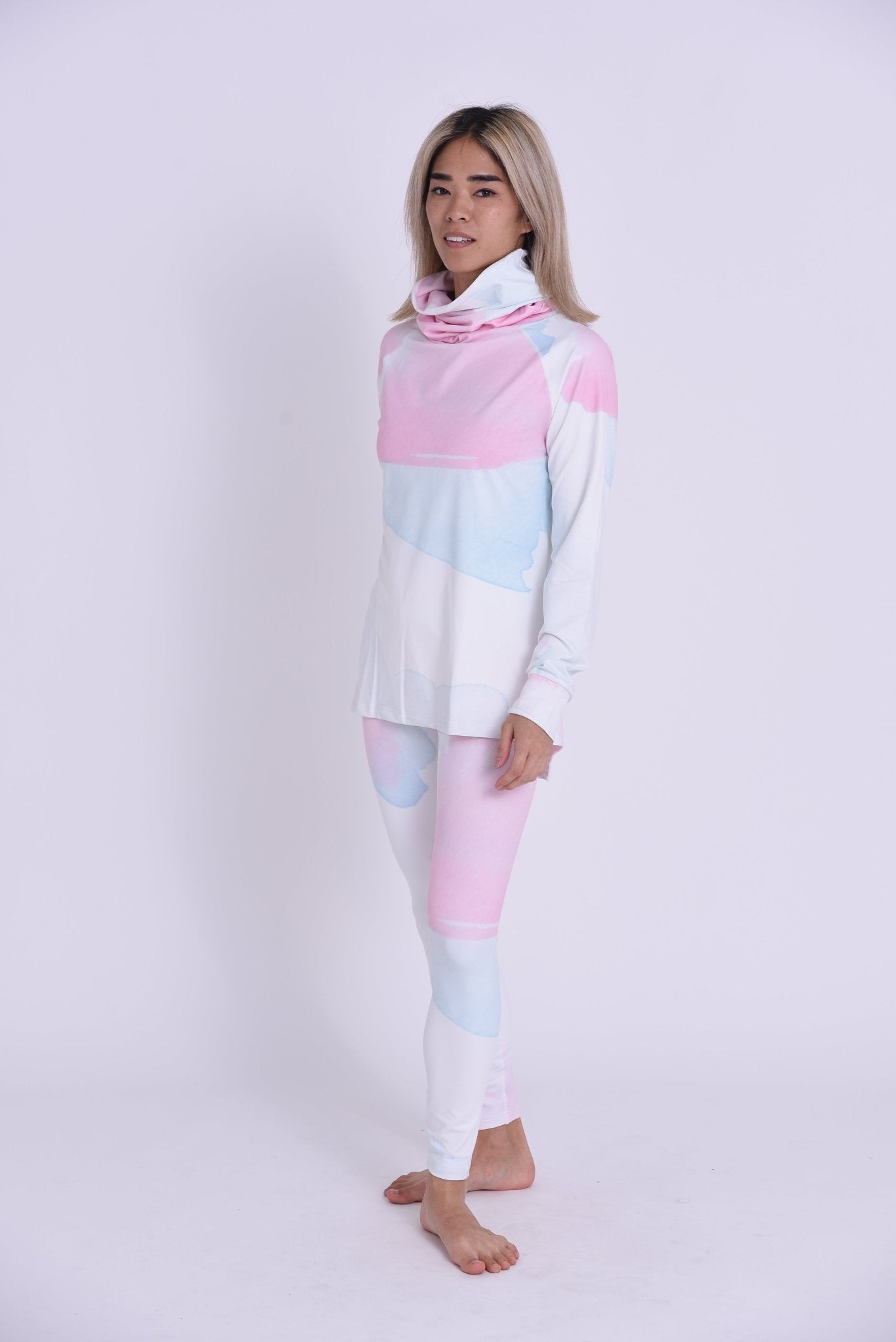 High Neck Baselayer Top Watercolour - Women's - OOSC Clothing - USA
