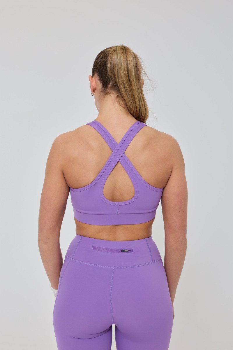 High Support Elite Crossback Sports Bra - Purple - OOSC Clothing - USA