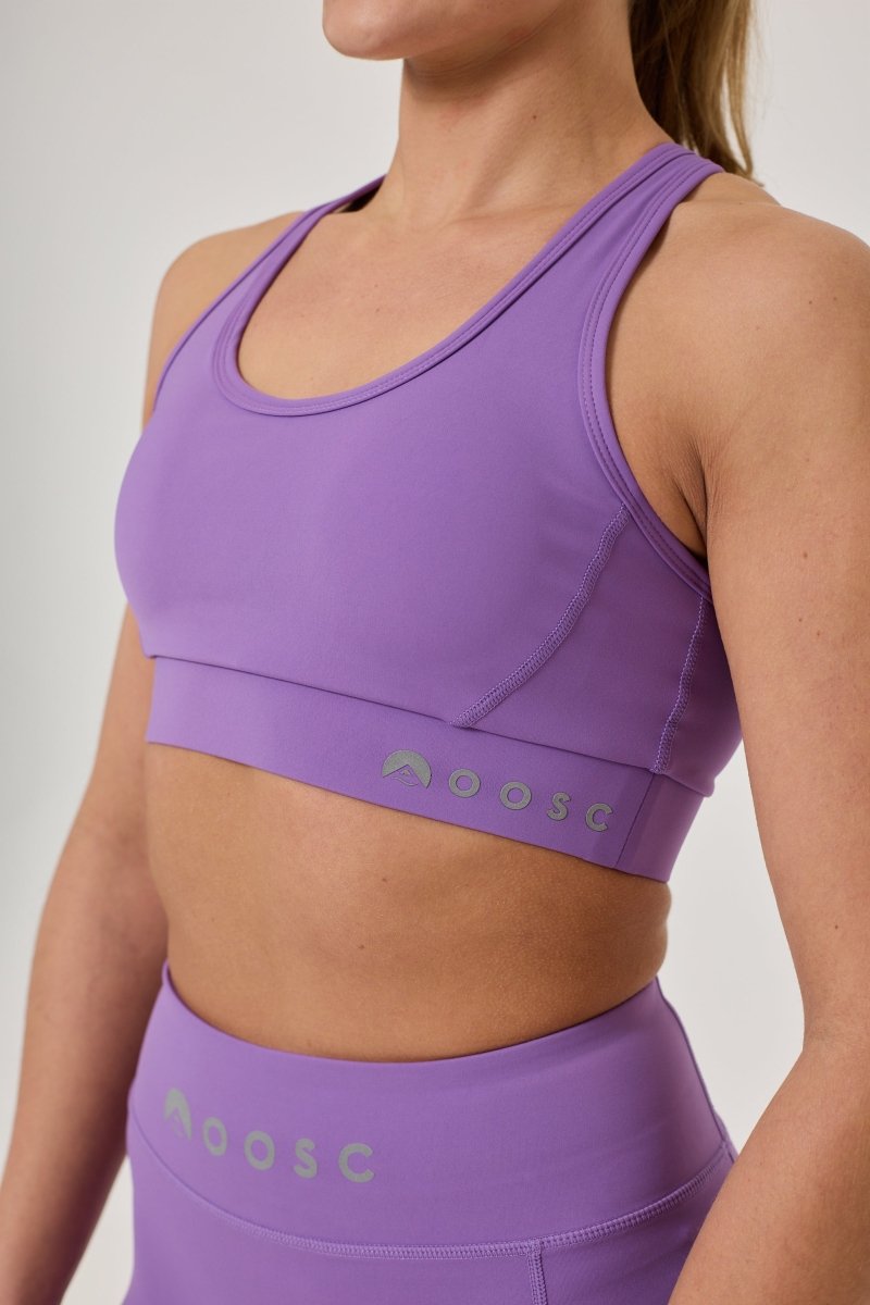 High Support Elite Crossback Sports Bra - Purple - OOSC Clothing - USA