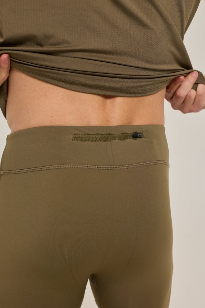Infinite High Waisted Leggings - Khaki - OOSC Clothing - USA