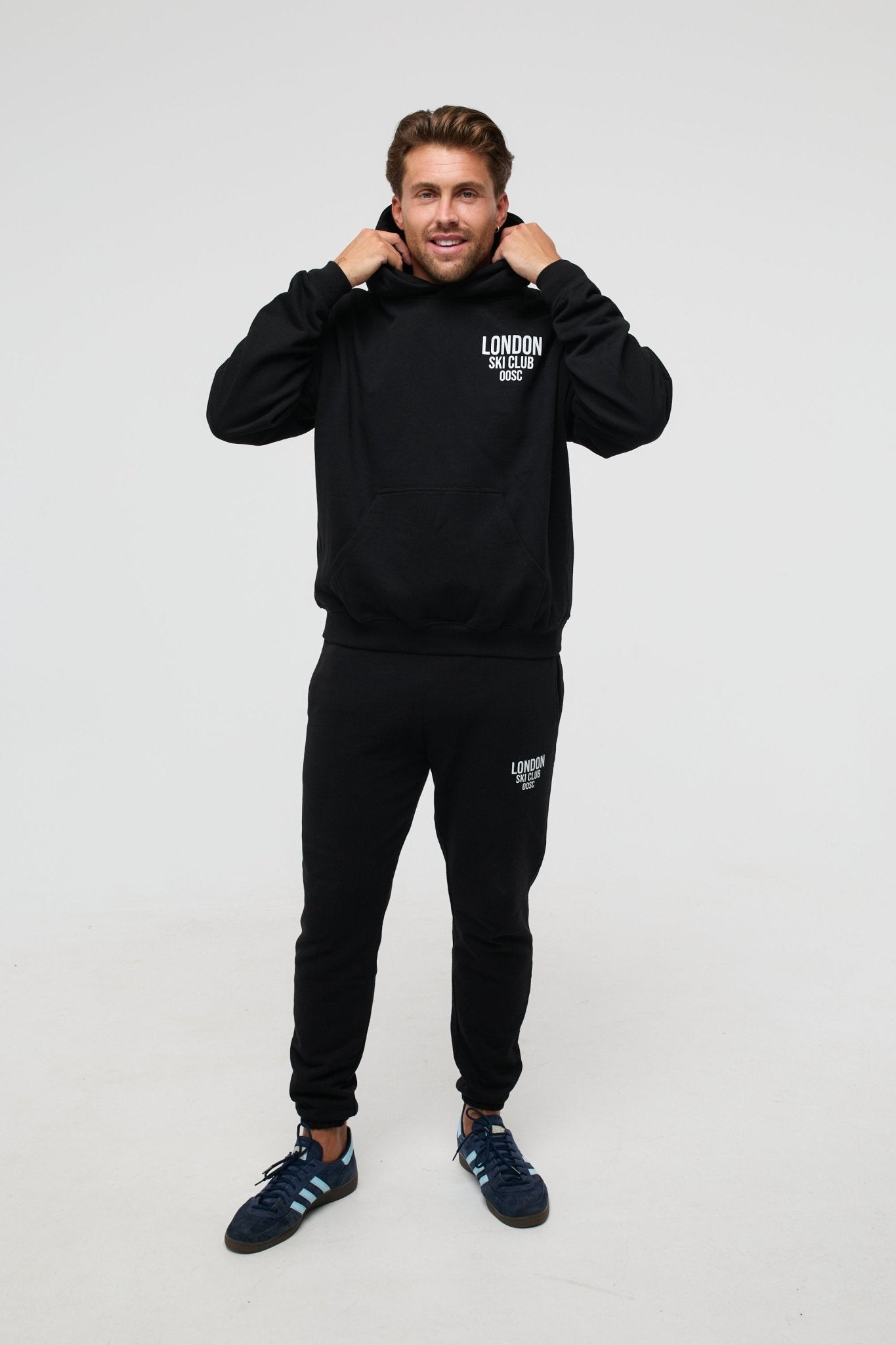 London Ski Club Oversize Hoodie - Black - OOSC Clothing - USA