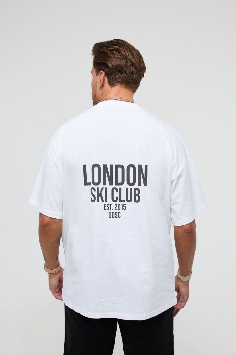 London Ski Club Oversize T-Shirt - White - OOSC Clothing - USA