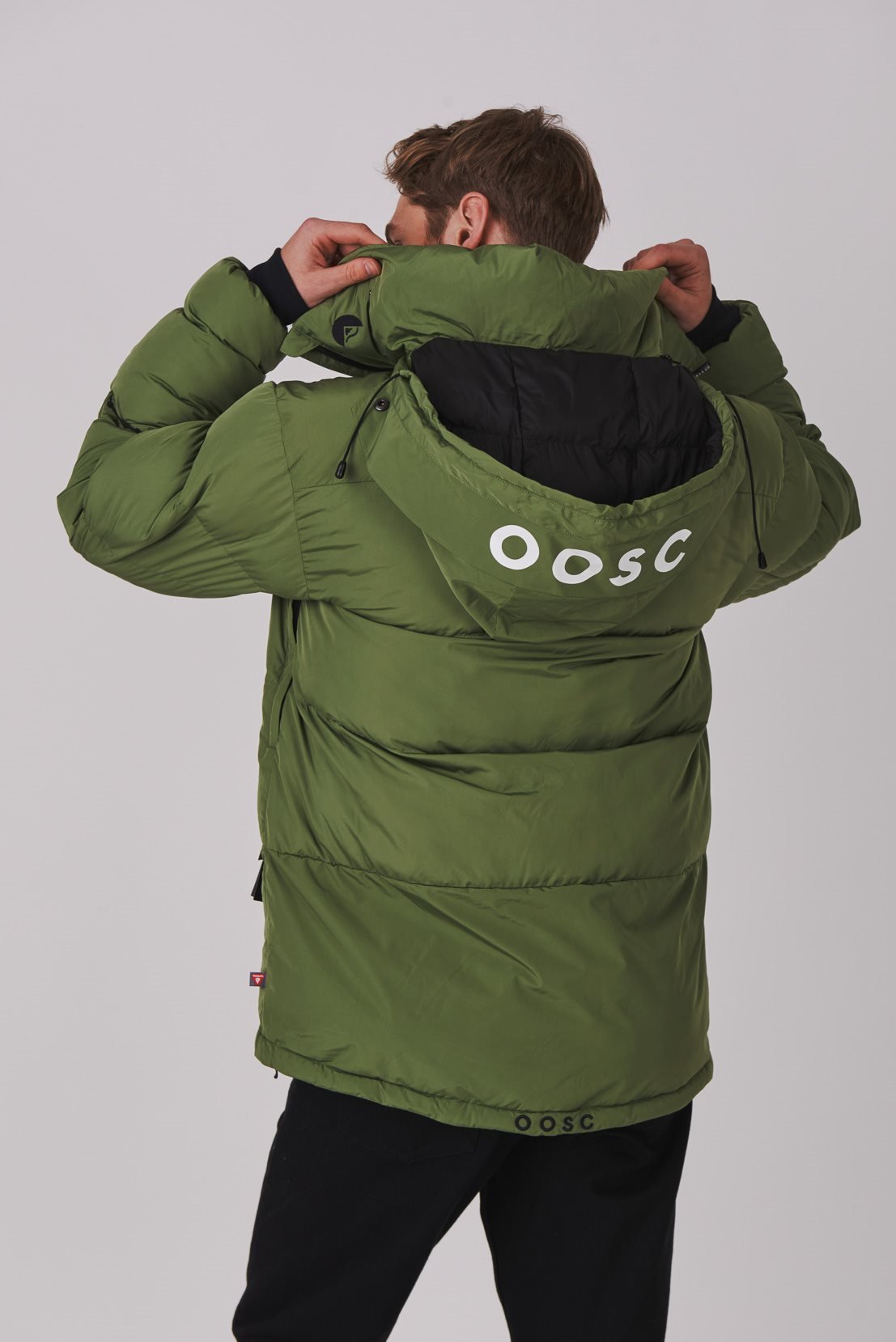 Men's Puffer Jacket Khaki - OOSC Clothing - USA