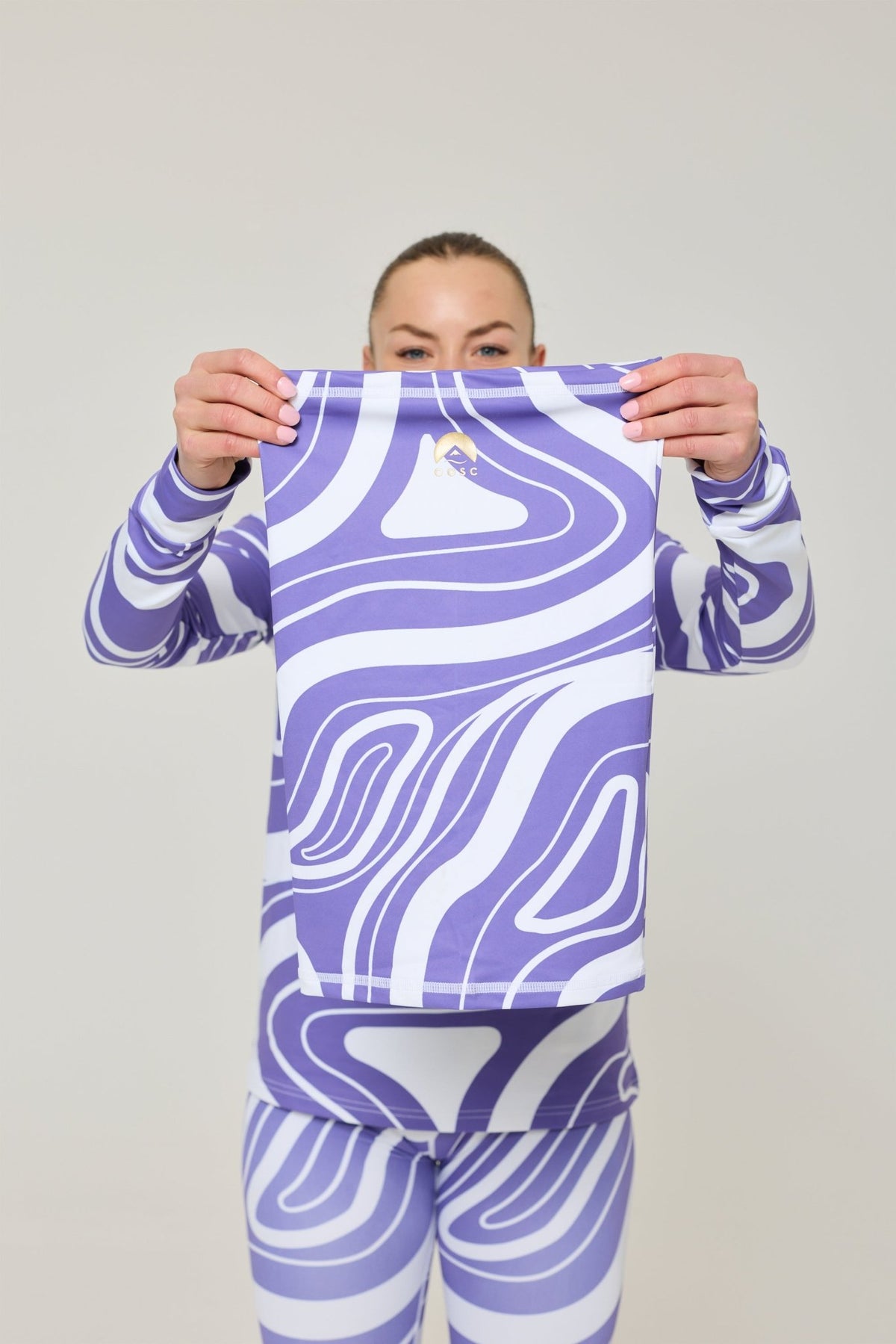 Purple Swirl Neck Warmer - OOSC Clothing - USA