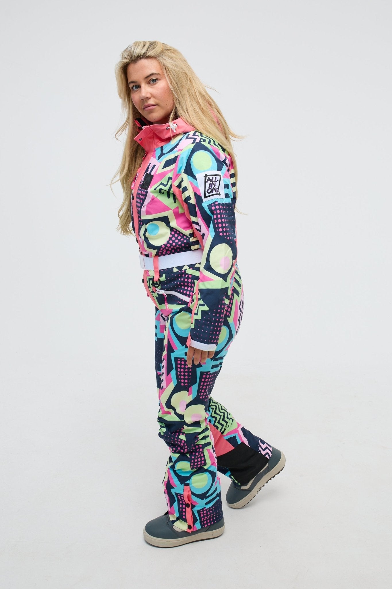 Saved by The Bell Curved Women's Ski Suit - OOSC Clothing - USA