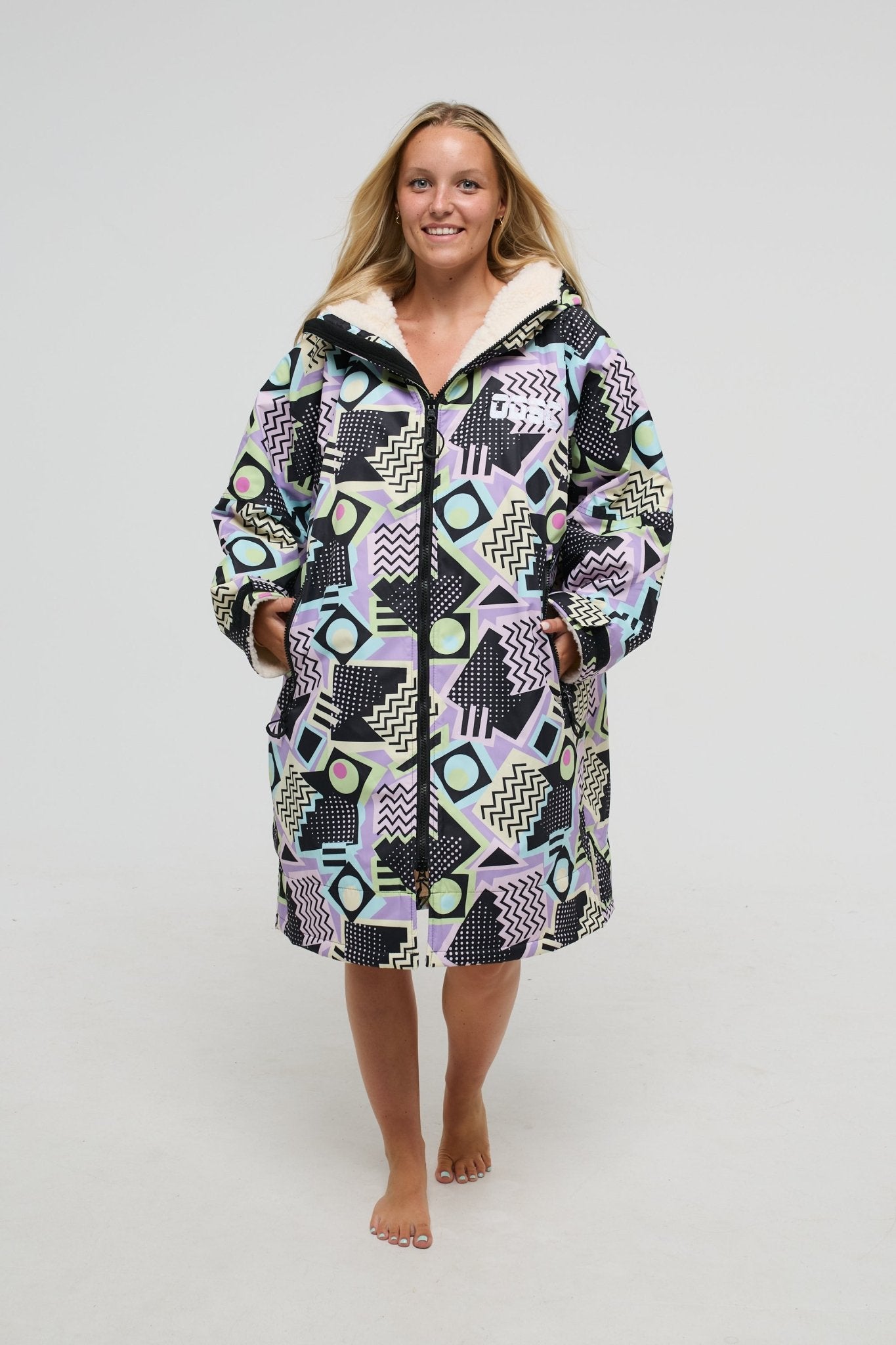 Saved By The Bell Recycled Sherpa Lined Changing Robe - Women's - OOSC Clothing - USA
