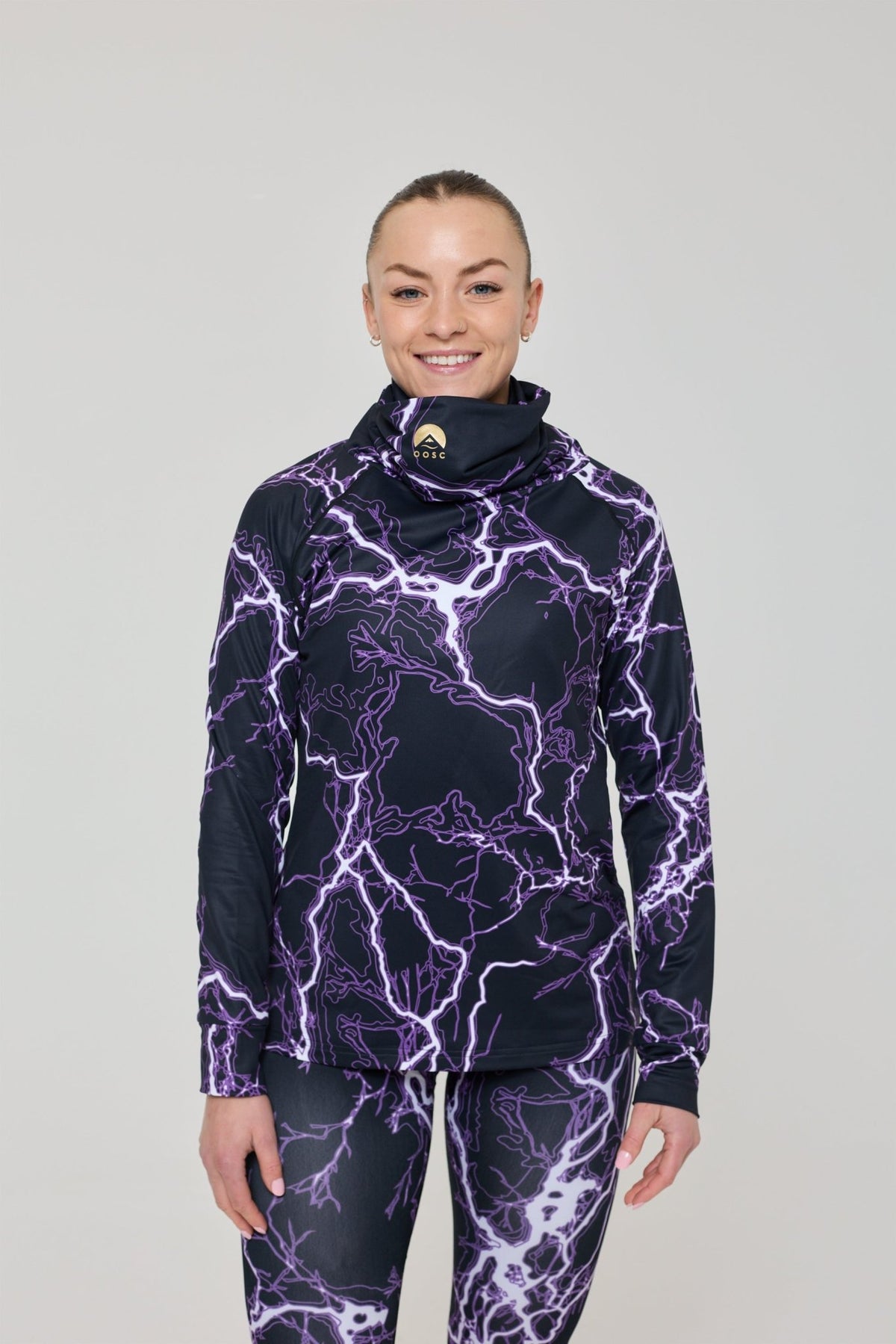 Thunderstruck Women's High Neck Baselayer Top - OOSC Clothing - USA