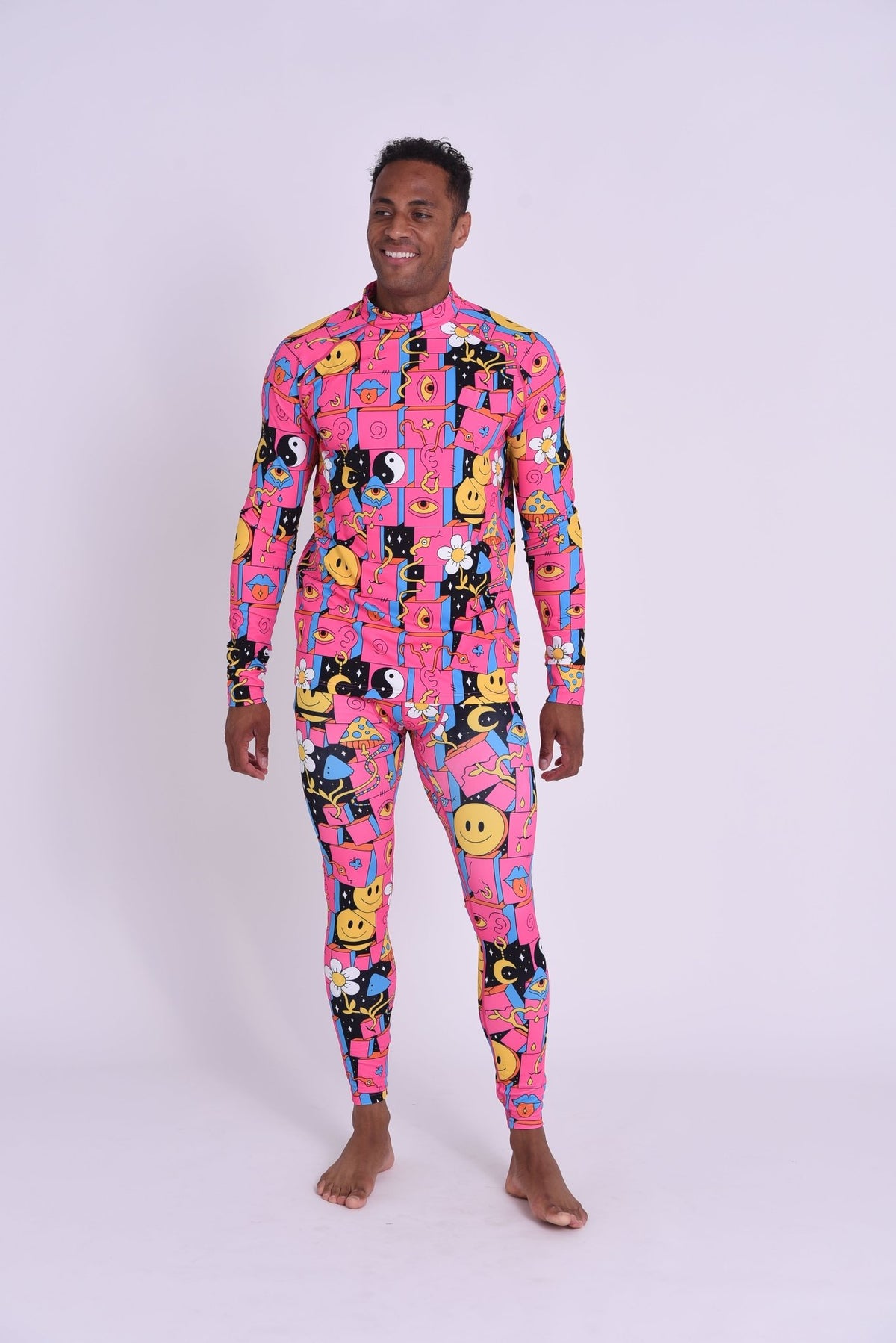 Trippy Hippy Men's Baselayer Top - OOSC Clothing - USA
