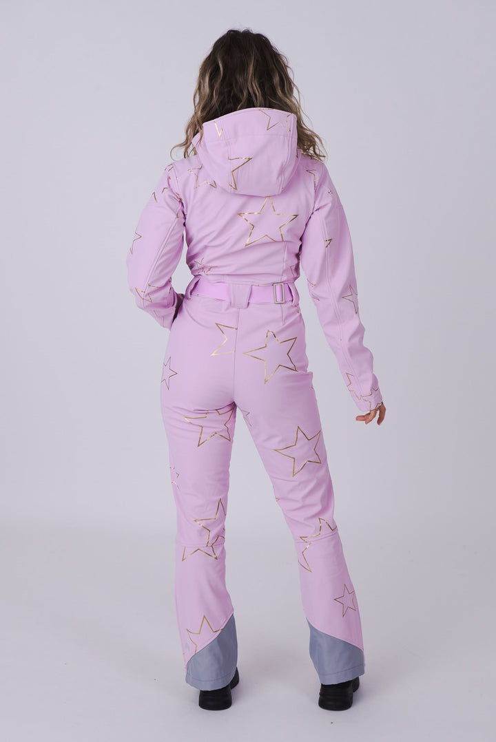 Chic Ski Suit - Pink with Stars
