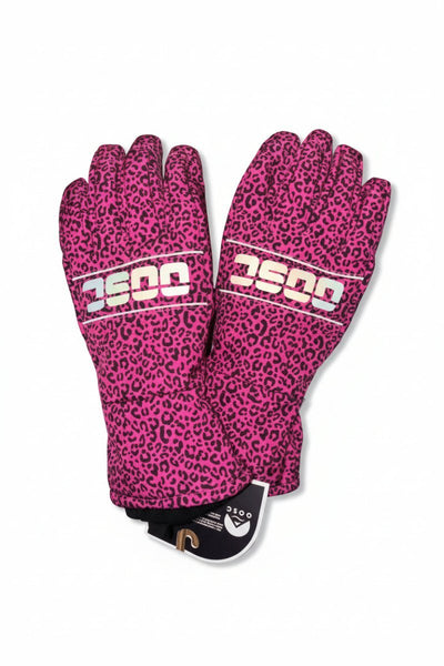 1987 PrimaLoft® V2 Ski & Snowboard Gloves - Pink Leopard - OOSC Clothing - USA