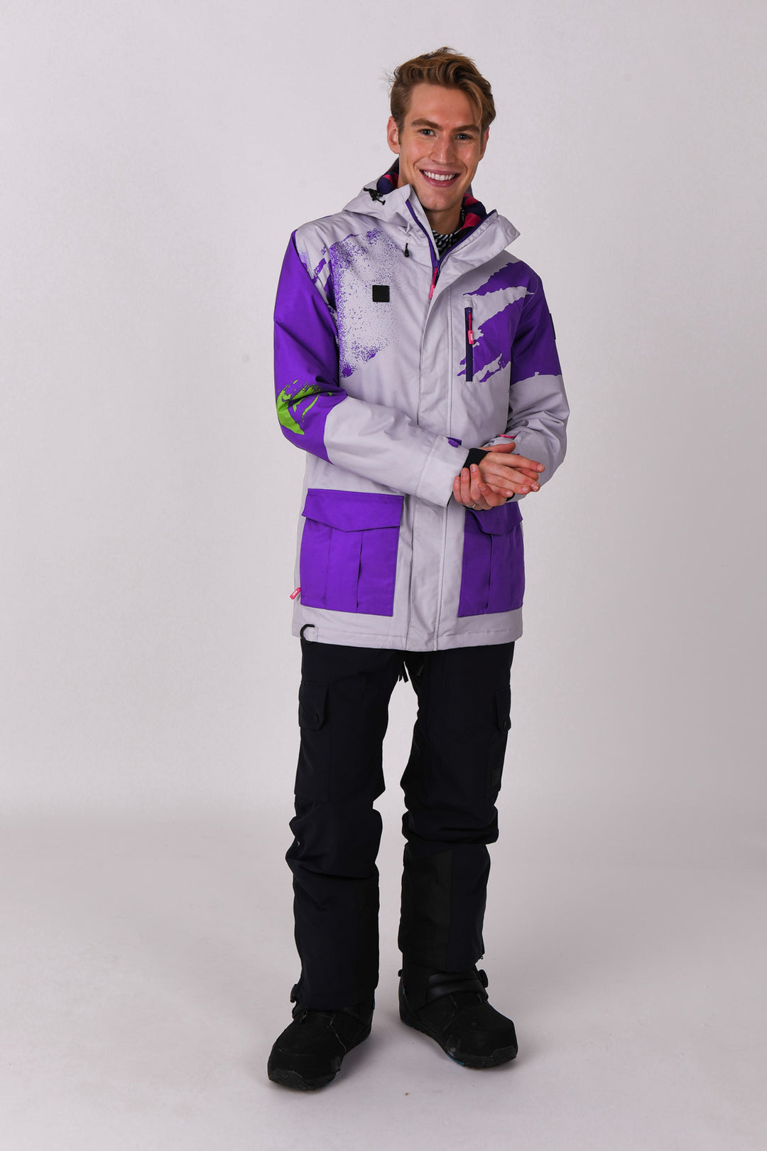 Afterparty Jacket Grey & Purple Men's