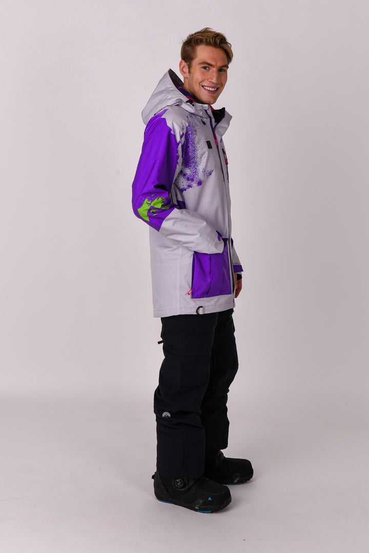 Afterparty Jacket Grey & Purple Men's