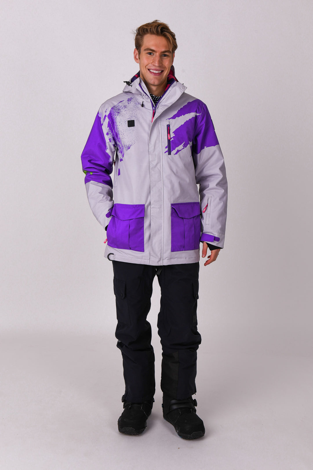 Afterparty Jacket Grey & Purple Men's