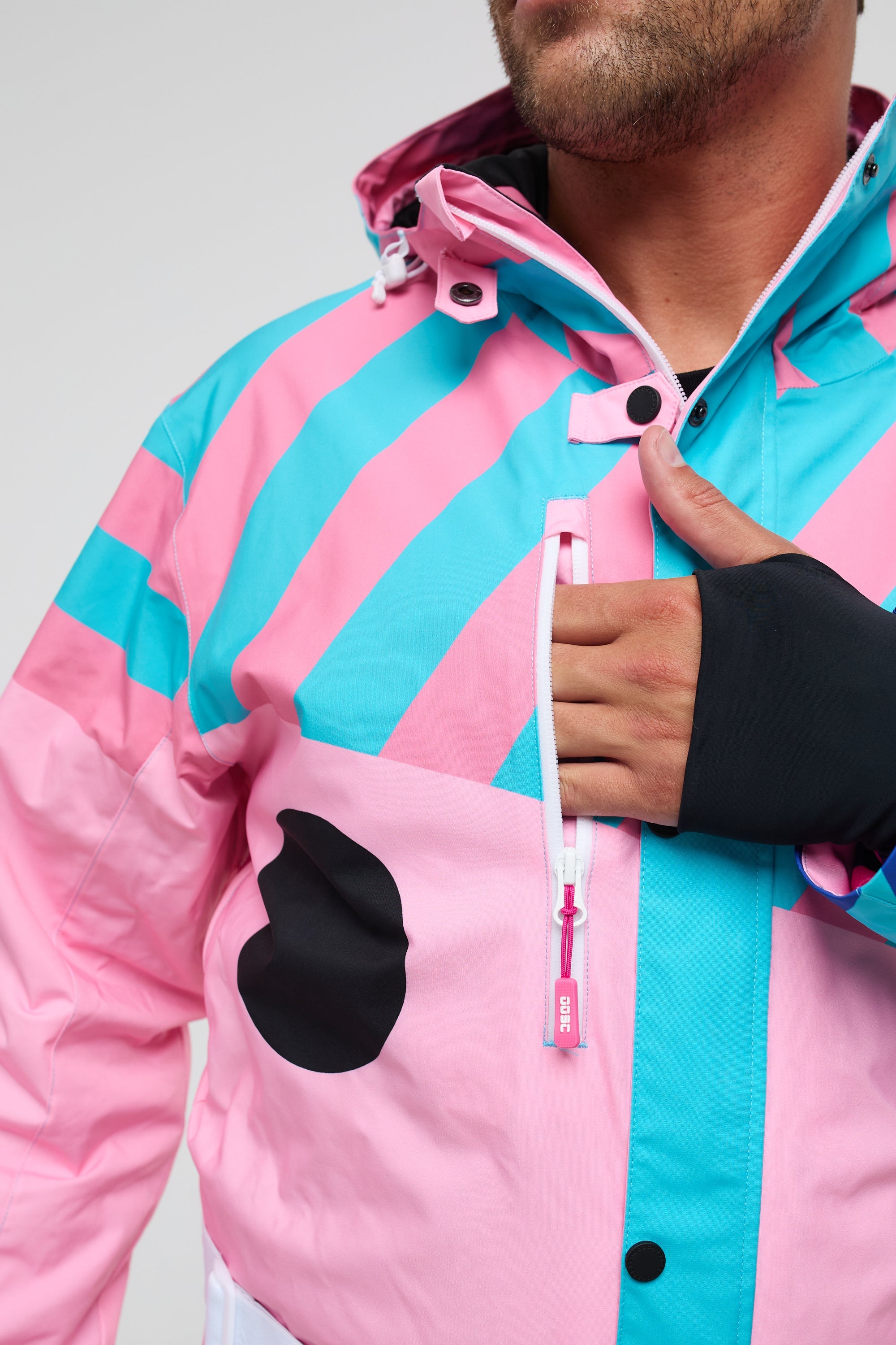 Penfold In Pink Men's Ski Suit | Multi-Coloured -OOSC Clothing