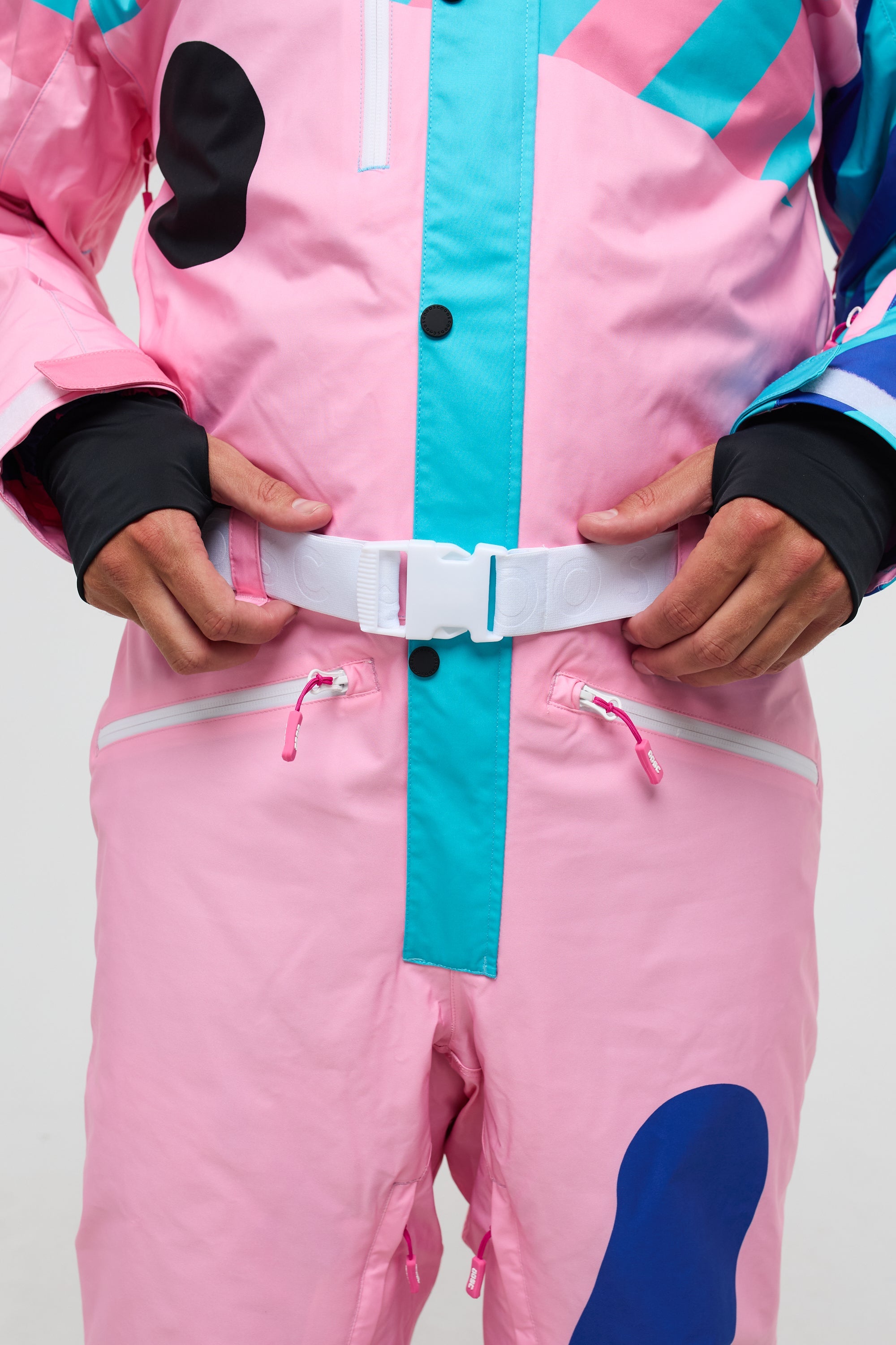 Penfold In Pink Men's Ski Suit | Multi-Coloured -OOSC Clothing