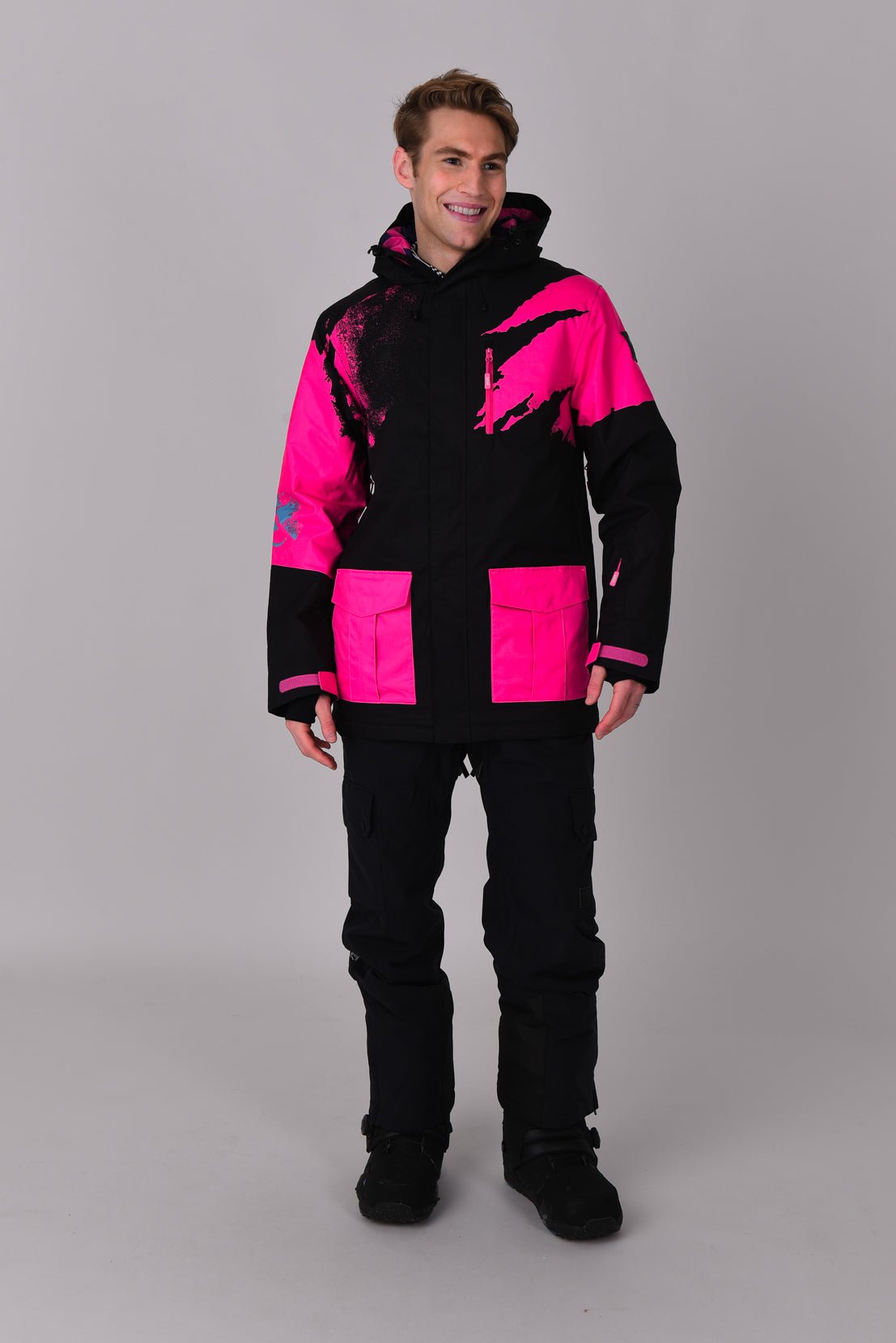 Afterparty Jacket Black & Pink Men's - OOSC Clothing - USA