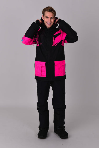 Afterparty Jacket Black & Pink Men's - OOSC Clothing - USA