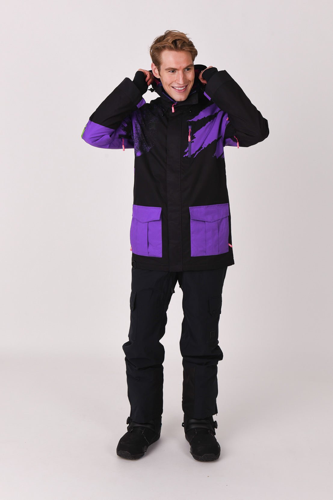 Afterparty Jacket Black & Purple Men's - OOSC Clothing - USA