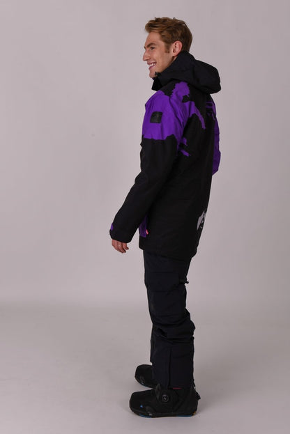 Afterparty Jacket Black & Purple Men's - OOSC Clothing - USA