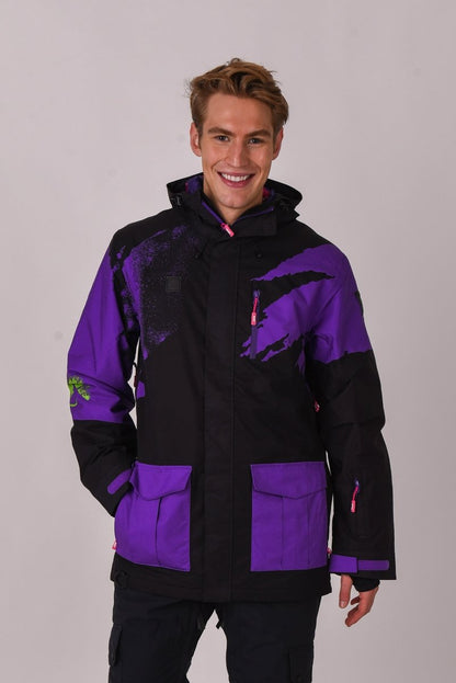 Afterparty Jacket Black & Purple Men's - OOSC Clothing - USA