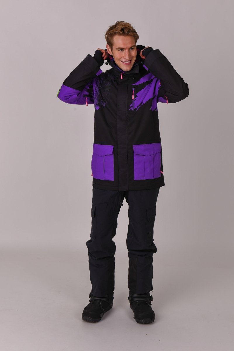 Afterparty Jacket Black & Purple Men's - OOSC Clothing - USA