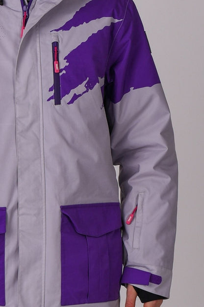 Afterparty Jacket Grey & Purple - OOSC Clothing - USA