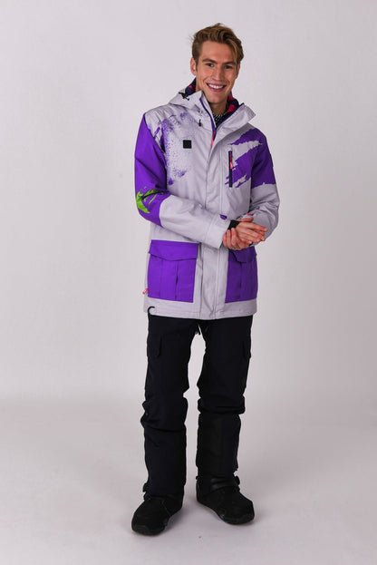 Afterparty Jacket Grey & Purple Men's - OOSC Clothing - USA