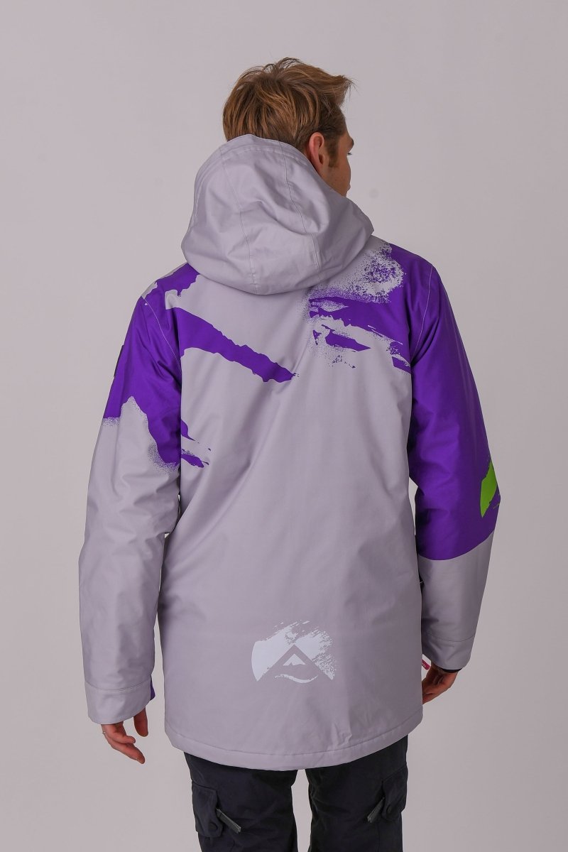 Afterparty Jacket Grey & Purple Men's - OOSC Clothing - USA