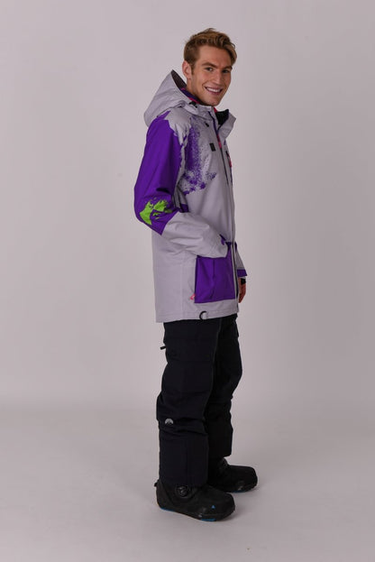 Afterparty Jacket Grey & Purple Men's - OOSC Clothing - USA