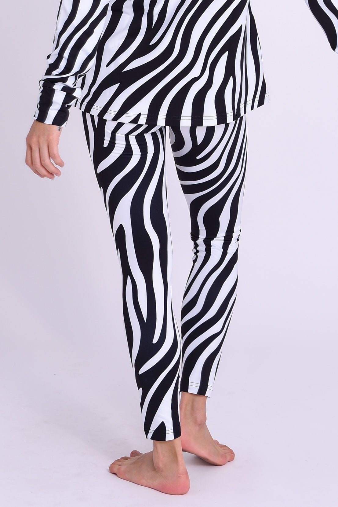 Baselayer Leggings - Hotel California Zebra Print Women's - OOSC Clothing - USA