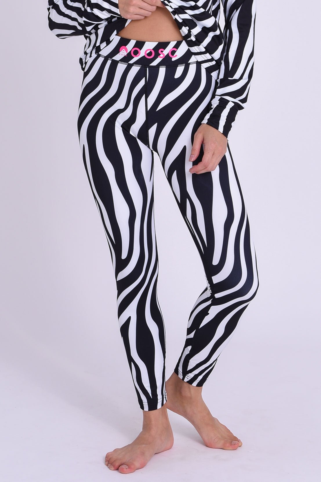 Baselayer Leggings - Hotel California Zebra Print Women's - OOSC Clothing - USA