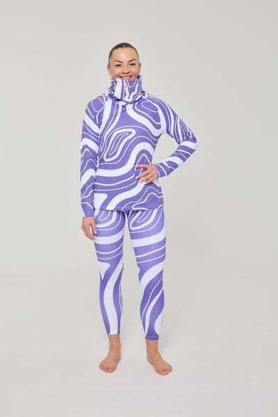 Baselayer Leggings - Purple Swirl Women's - OOSC Clothing - USA
