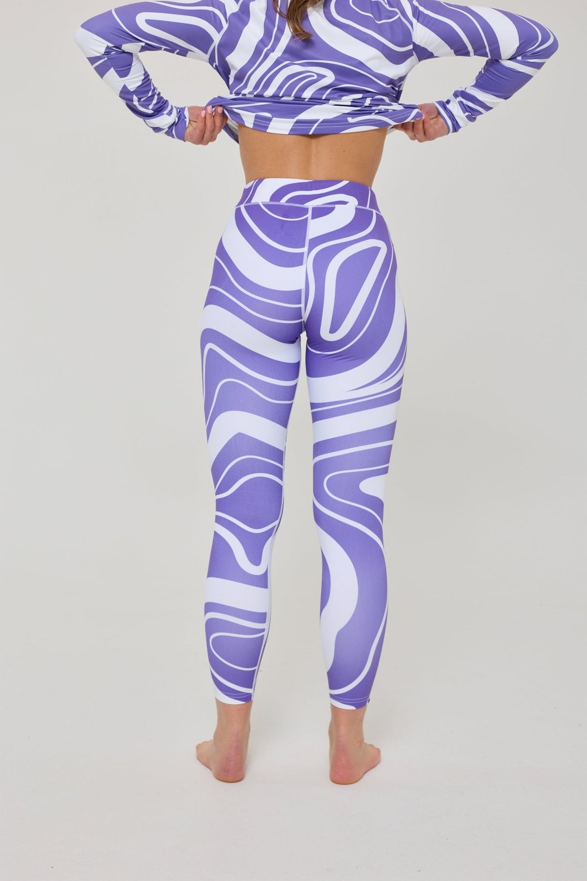 Baselayer Leggings - Purple Swirl Women's - OOSC Clothing - USA