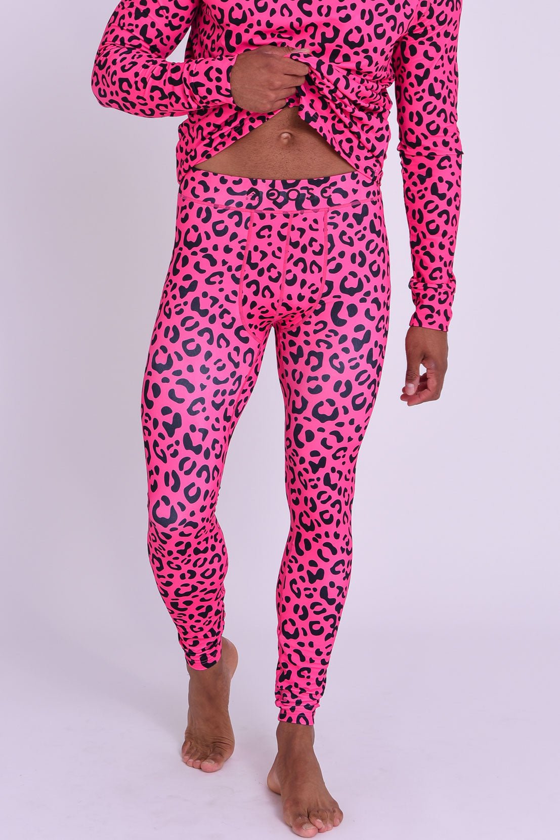 Baselayer Pant - Hotel California Pink Leopard Men's - OOSC Clothing - USA