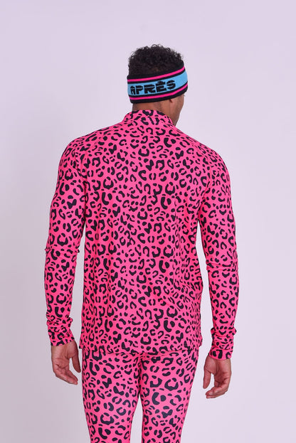 Baselayer Top - Hotel California Pink Leopard Men's - OOSC Clothing - USA